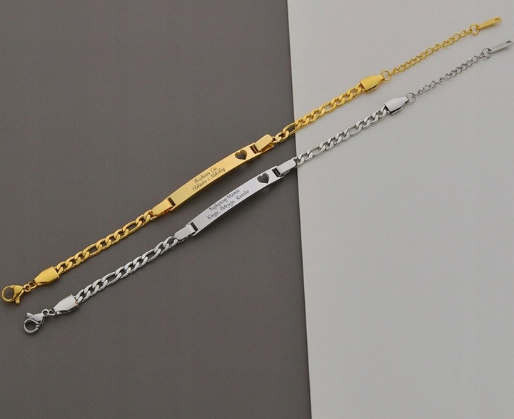 BRANSOLETKA z GRAWEREM imiona DZIECI pary kolory