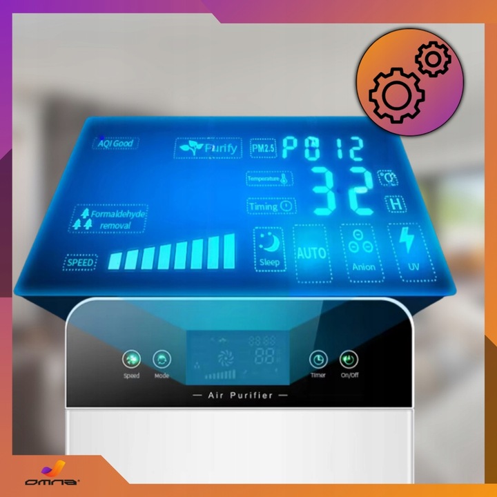 Oczyszczacz powietrza z jonizatorem duży dla alergików jony hepa lampa