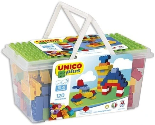 Klocki konstrukcyjne skrzynka + PŁYTKA UNICO