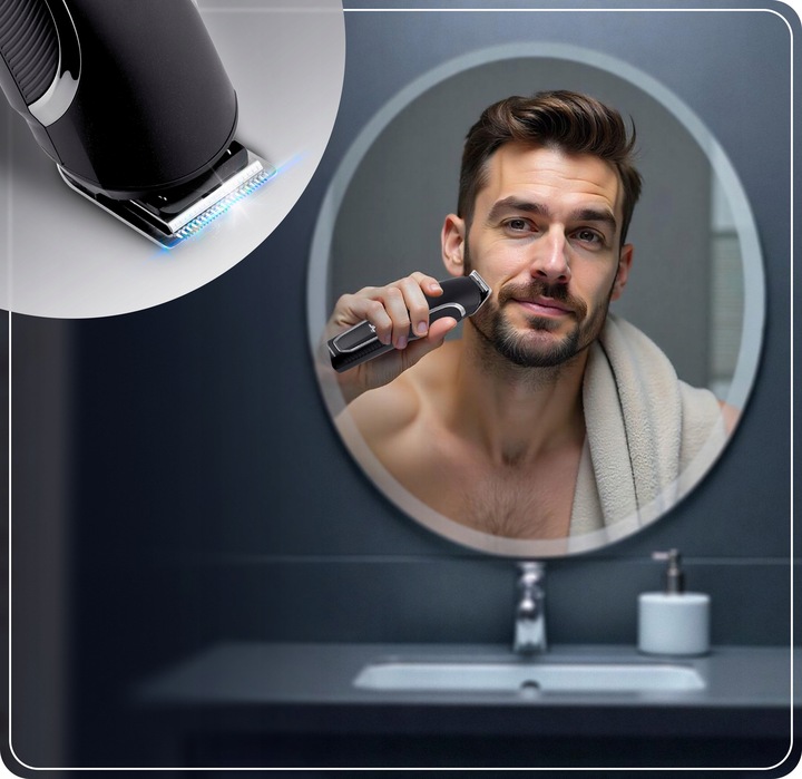 Trymer maszynka do włosów golarka do brody zarostu do golenia 6w1 Berdsen