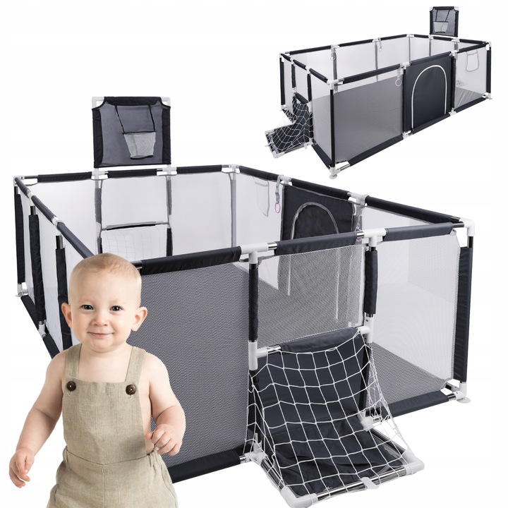 PRIMABOBO Kojec dla dziecka TEO MAX z Koszem Bramką basen 180x120cm