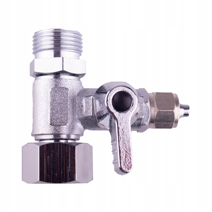 PRZYŁĄCZE 3/8 CALA Z ZAWOREM DO FILTRA WODY OSMOZA