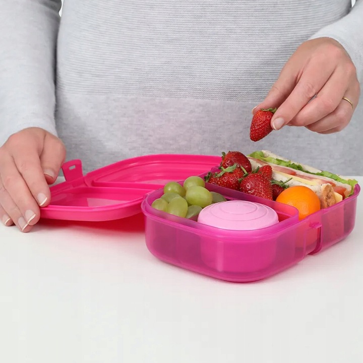ŚNIADANIÓWKA SISTEMA LUNCHBOX POJEMNIK SOS BOX BENTO 1100ML Z PRZEGRÓDKAMI