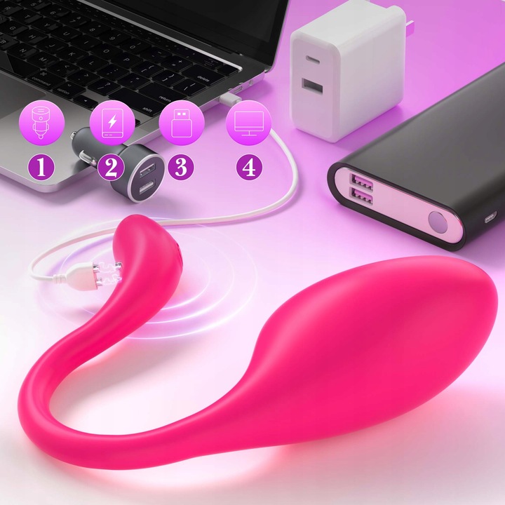 Wibrator dla kobiet sterowany aplikacją, stymulujący wibrujące jaja