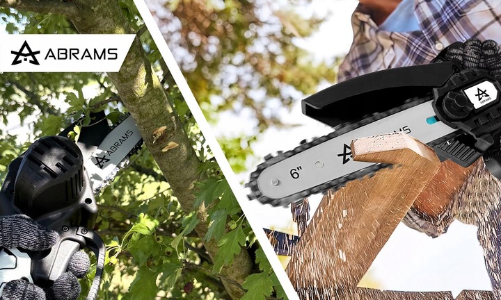 PIŁA ŁAŃCUCHOWA AKUMULATOROWA PILARKA OGRODOWA DO DRZEWA 6 CALI 2 X