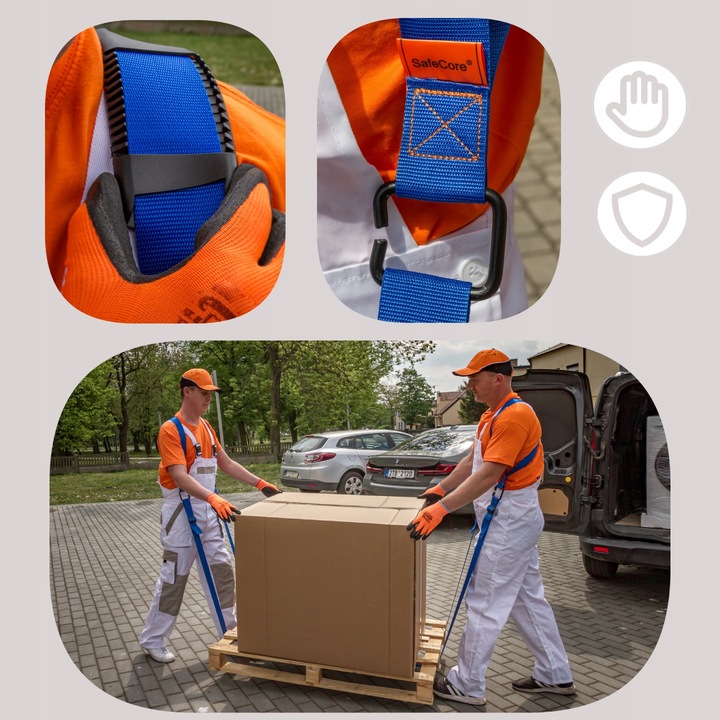 PASY do PRZENOSZENIA Mebli Gabarytów z Naramiennikami PRZEPROWADZKA