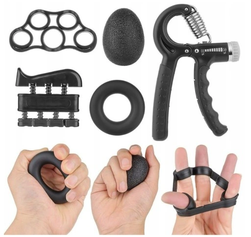 ŚCISKACZ DO RĄK TRENER DŁONI PALCÓW ZESTAW REHABILITACJYJNY REGULACJA
