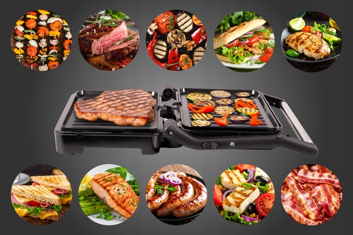 Grill elektryczny opiekacz do kanapek pannini rozkładany GK110 Eldom