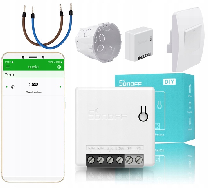 SONOFF MINI R2 Przełącznik WIFI Dopuszkowy SUPLA