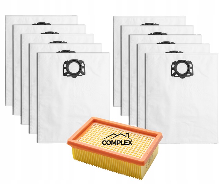 10x WORKI FILTR DO ODKURZACZA KARCHER WD4 WD5 WD6 PREMIUM KWD6 MV4 MV5