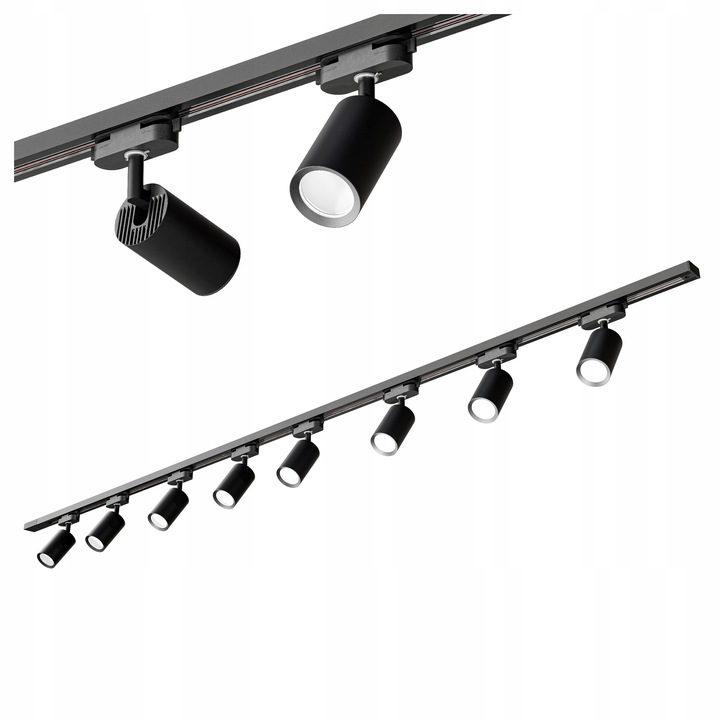 Zestaw Szynoprzewód Szyna 2m + 8x Oprawa Halogenowa LED GU10 Lampa