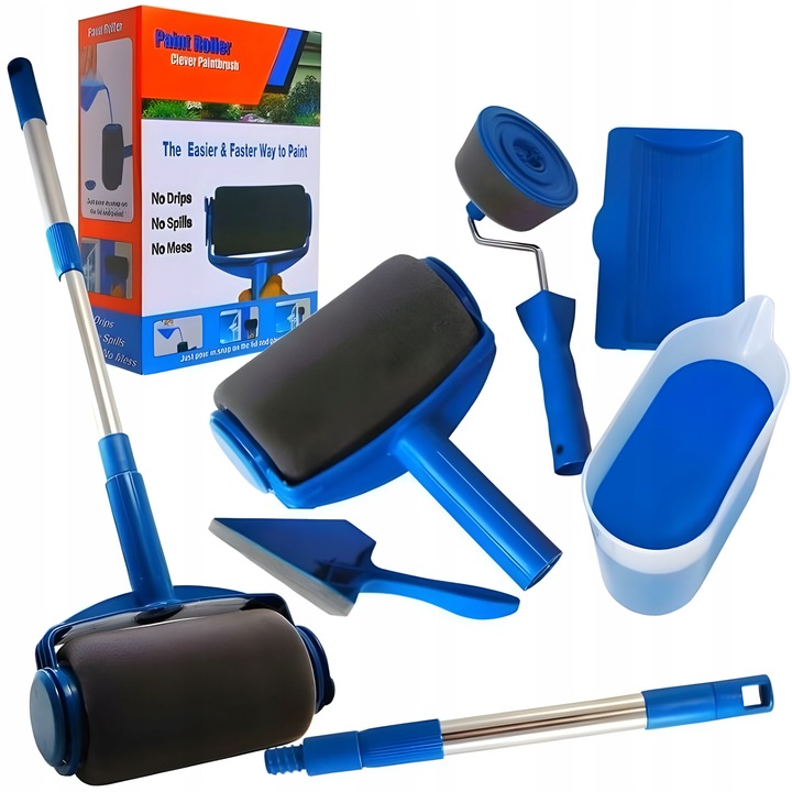 WAŁEK DO MALOWANIA SCIAN NIEKAPIĄCY UNIWERSALNY WAŁKI ZESTAW 5w1