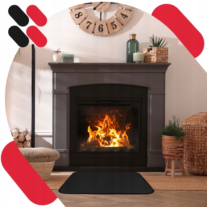 BLACHA PRZEDPIECOWA 600x800MM POD KOMINEK PIEC KOZĘ OCHRONNA STALOWA