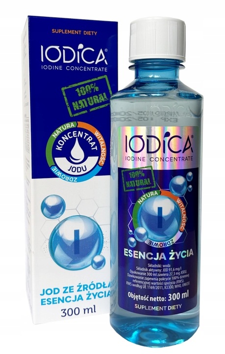 IODICA Naturalny Jod koncentrat jodu z minerałami 300ml 100% naturalny
