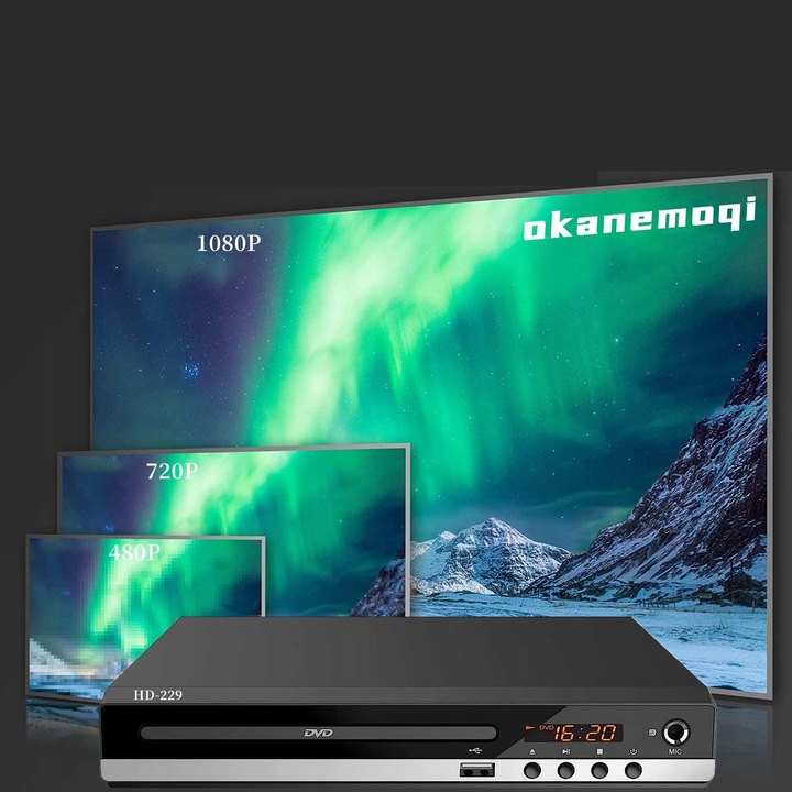 Odtwarzacz DVD Z Kabel HDMI RCA, Pilot Zdalnego Sterowania, System NTSC/PAL