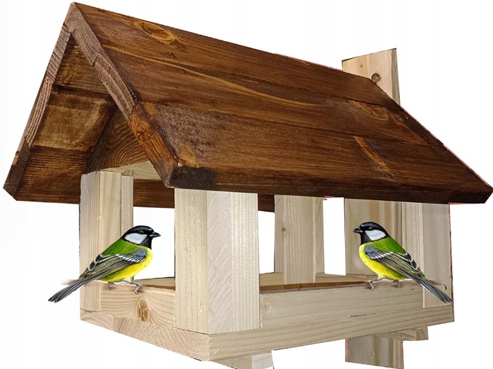 Karmnik Dla Ptaków Mocny STOJĄCY DREWNIANY WISZĄCY wystarczająco duży.