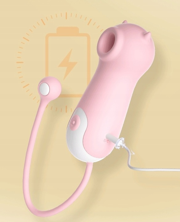 WIBRATOR SSĄCY ŁECHTACZKĘ, MASAŻER Z AKUMULATOREM