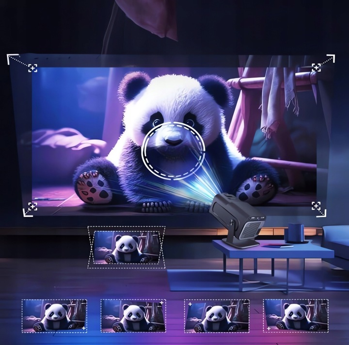 PROJEKTOR RZUTNIK LED 2025 PRO ANDROID SMART TV NETFLIX WIFI GŁOŚNIK