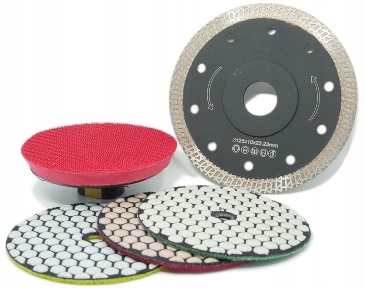 TARCZE ZESTAW DO CIĘCIA I SZLIFOWANIA PŁYTEK GRESU