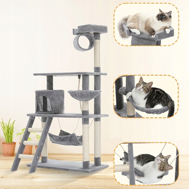 DRAPAK DLA KOTA Z HAMAKIEM LEGOWISKO DUŻY DRAPAK Z DOMKIEM 6 POZIOMÓW XXL