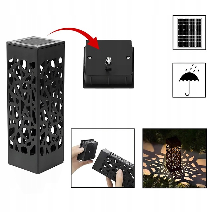 Duży Personalizowany Znicz Solarny XL Serce Wspomnienie Wszystkich Świętych