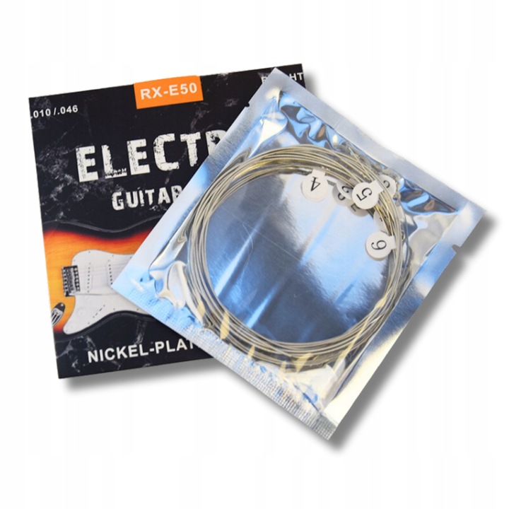 PROFESJONALNE STRUNY DO GITARY ELEKTRYCZNEJ NIKLOWANE THE ROSE RX-E50