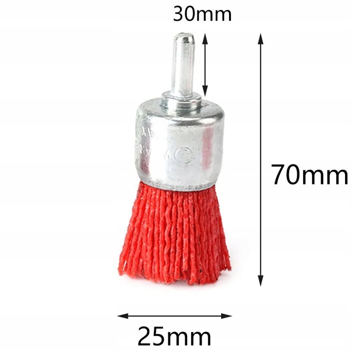 ZESTAW SZCZOTEK NYLONOWYCH DO WIERTARKI WKRĘTARKI STALI METALU DREWNA 5 szt