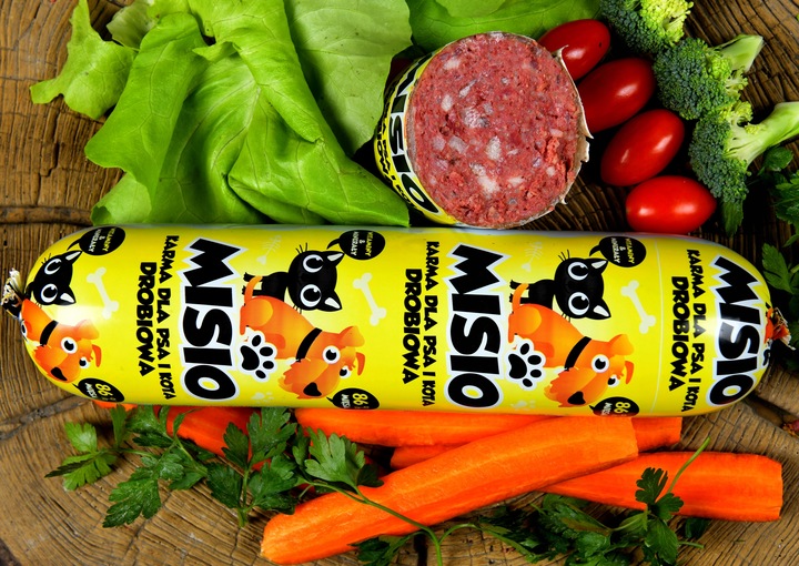Karma dla Psa Psów Baton Mięsny MISIO 83% Mięsa 19x1KG Uniwersalna Mokra