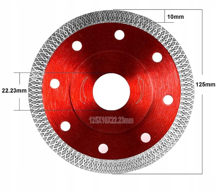 2x TARCZA DIAMENTOWA DO CIĘCIA GRESU PŁYTEK 125MM CERAMIKI BETONU SPIEKU