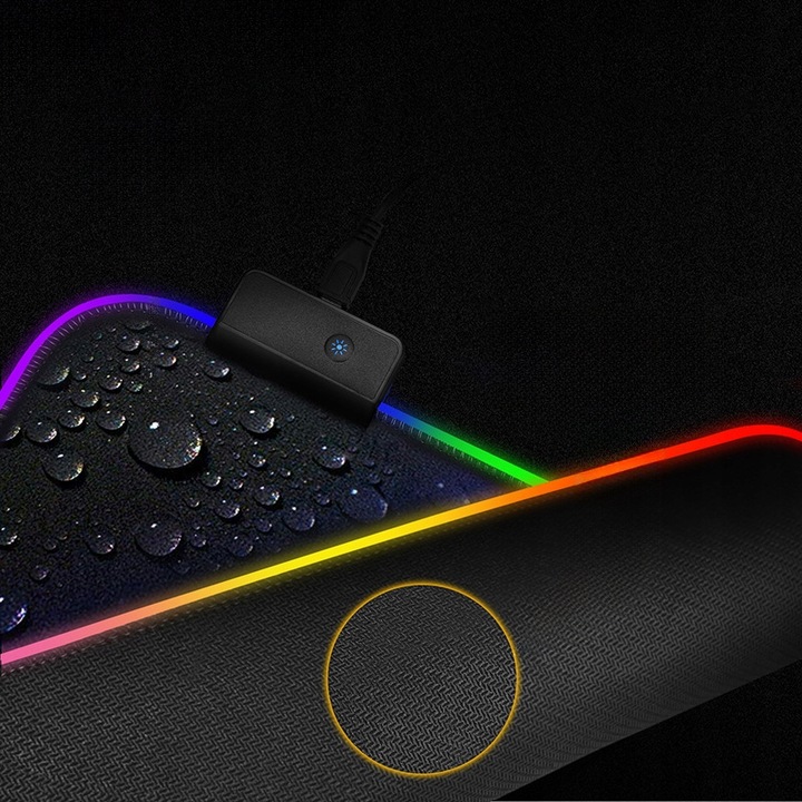 PODKŁADKA POD MYSZKĘ RGB LED GAMINGOWA DUŻA SZEROKA XMASTER XXL