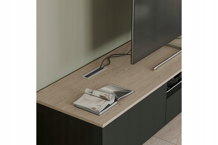 Przepust kablowy MERIDA do biurka do kabli 51x180 GTV czarny