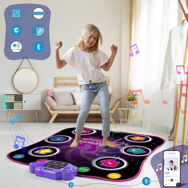 MATA DO TAŃCA INTERAKTYWNA MATA DO TAŃCA RODZIC-DZIECKO BLUETOOTH 5 TRYBY