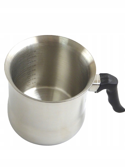 GARNEK DO MLEKA 2L Z GWIZDKIEM GAZ INDUKCJA STALOWY DO GOTOWANIA MLEKA HIT