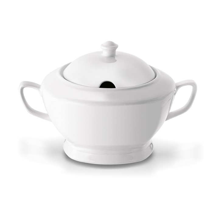 WAZA do ZUPY ROSOŁU biała waza do barszczu 2,5L ZASTAWA STOŁOWA Tadar