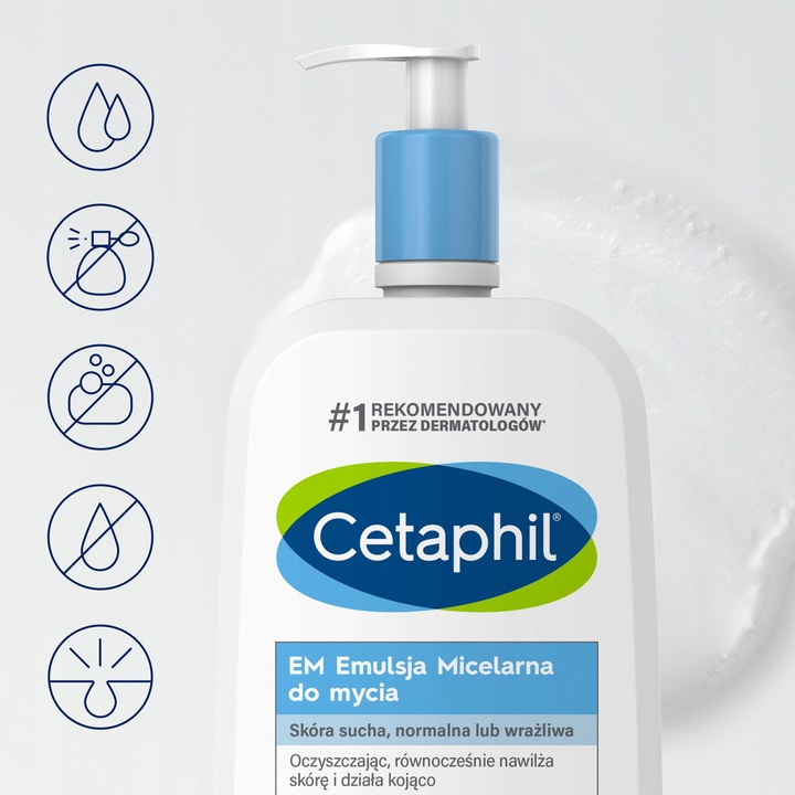 Zestaw Cetaphil EM Emulsja i MD Dermoprotektor 1L