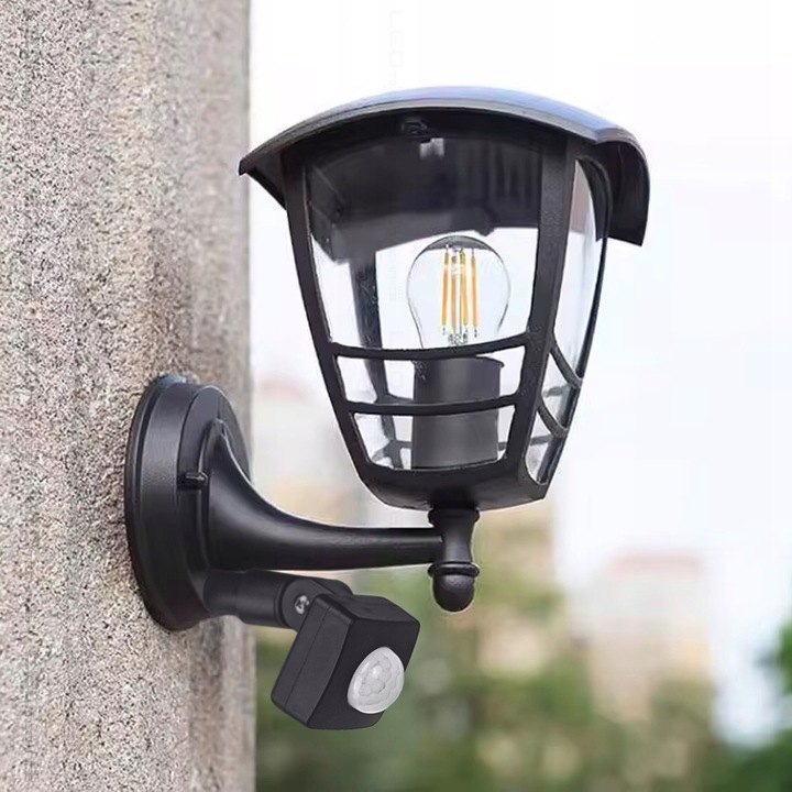 Lampa elewacyjna ogrodowa kinkiet zewnętrzny CZUJNIK RUCHU ZMIERZCHU