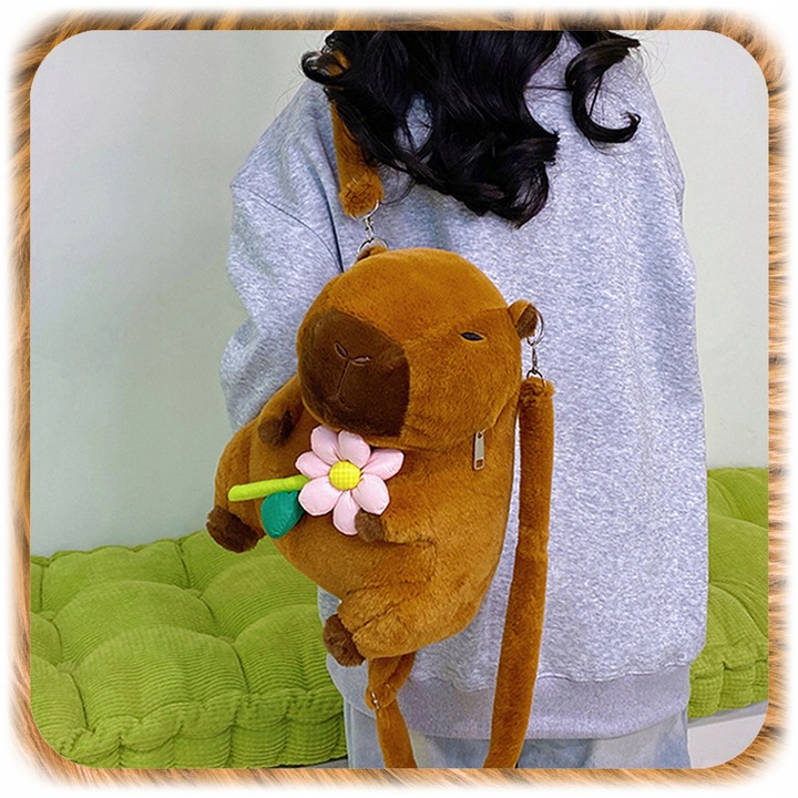 PLECAK PLUSZOWY KAPIBARA PLECACZEK CAPYBARA DO PRZEDSZKOLA SZKOŁY MASKOTKA