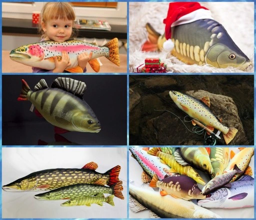 GABY pluszak ryba zabawka poduszka SZCZUPAK 80cm