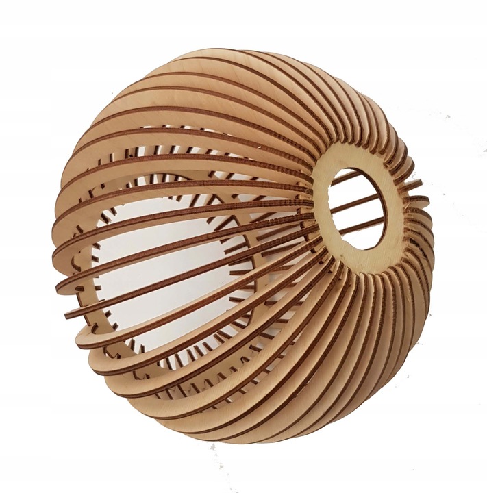 LAMPA KINKIET E27 ścienny stały loft KULA Drewno