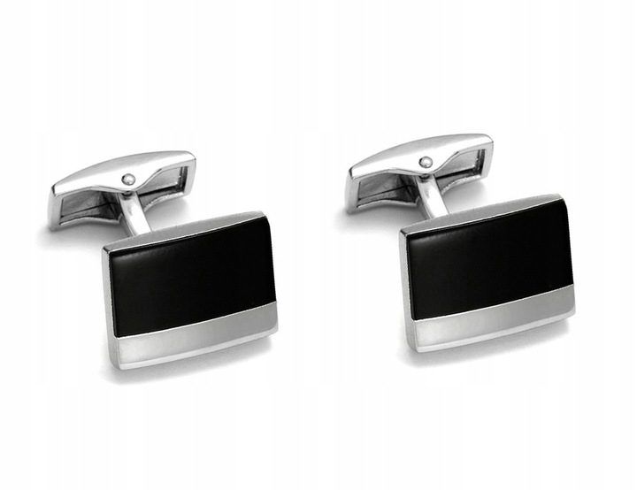 ELEGANCKIE SPINKI + PUDEŁKO Stalowe do Mankietów Koszuli GREG skp15-11