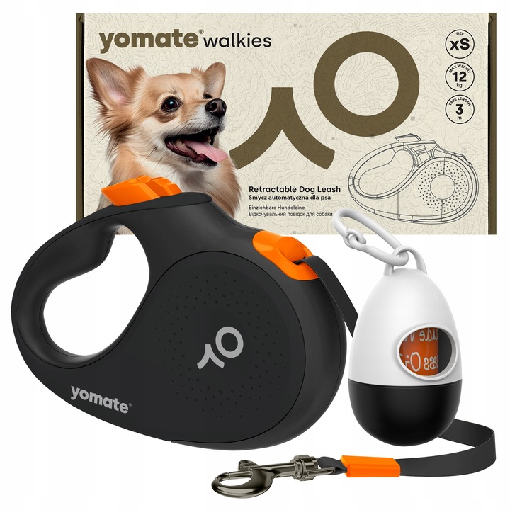 LEKKA i WYGODNA SMYCZ AUTOMATYCZNA dla MAŁEGO PSA / BLOKADA ZWIJANA TAŚMA