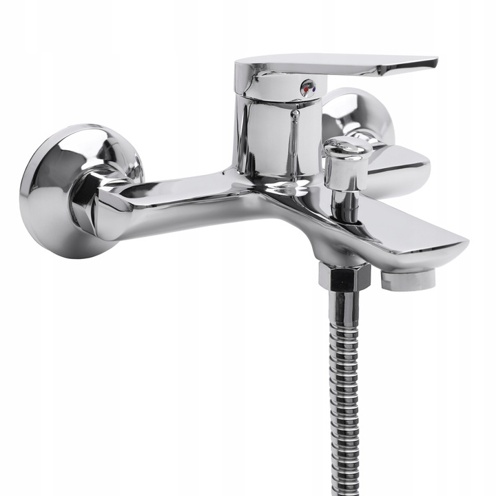 Bateria wannowa z prysznicem i wężem ścienna kran do wanny prysznic