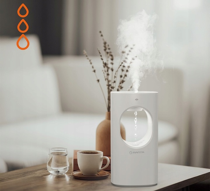 NAWILŻACZ powietrza LAMPKA NOCNA mgiełka ANTYGRAWITACYJNY