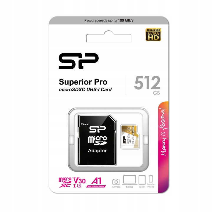 Karta SP Silicon Power 512GB Superior Pro MicroSD High Speed z adapterem