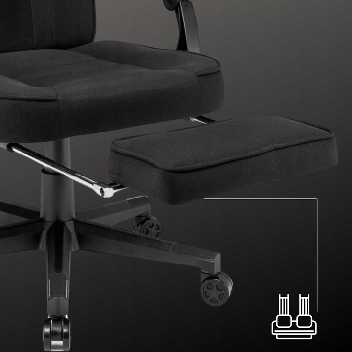 Fotel gamingowy biurowy krzesło gracza Emperor czarnyTkanina