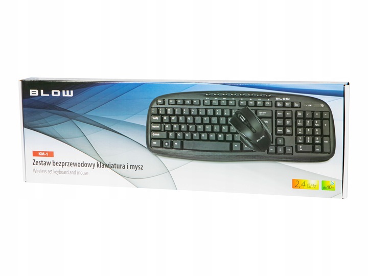 ZESTAW BIUROWY GAMINGOWY KLAWIATURA MYSZKA BEZPRZEWODOWA USB CICHA ADAPTER