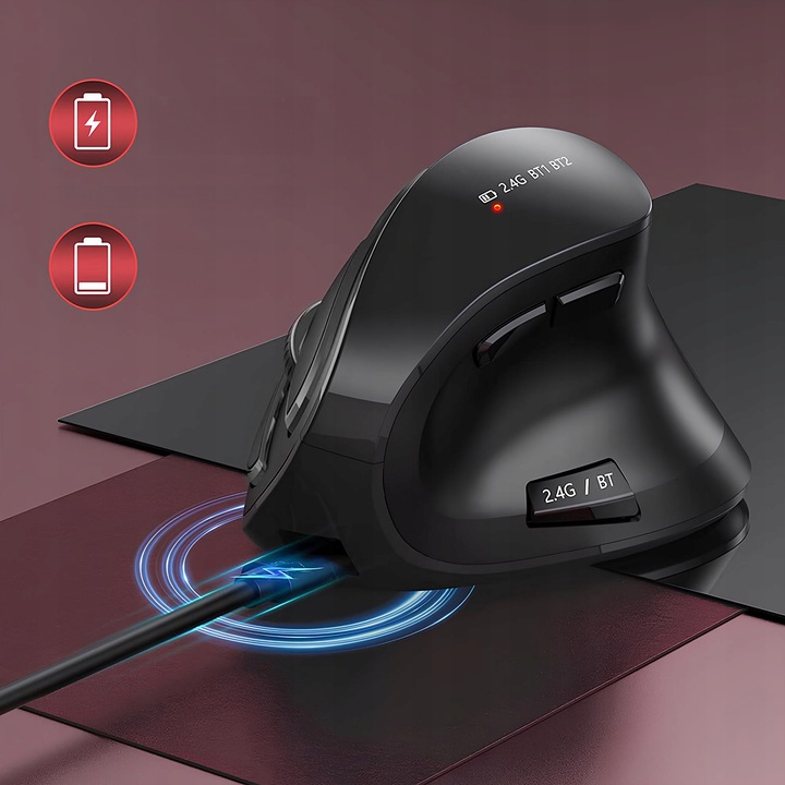 Myszka wertykalna RENEW FORCE pionowa MYSZ bezprzewodowa WiFi Bluetooth PRO