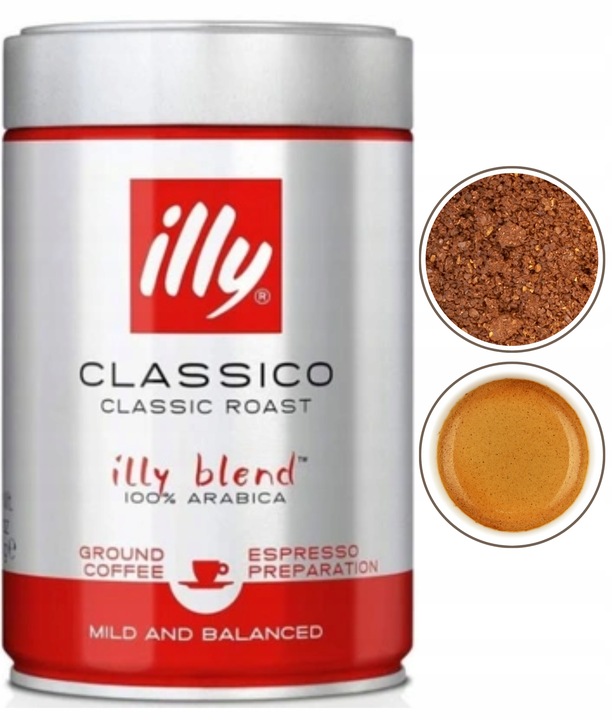 Illy Classico Espresso kawa mielona arabica średnio palona 250g