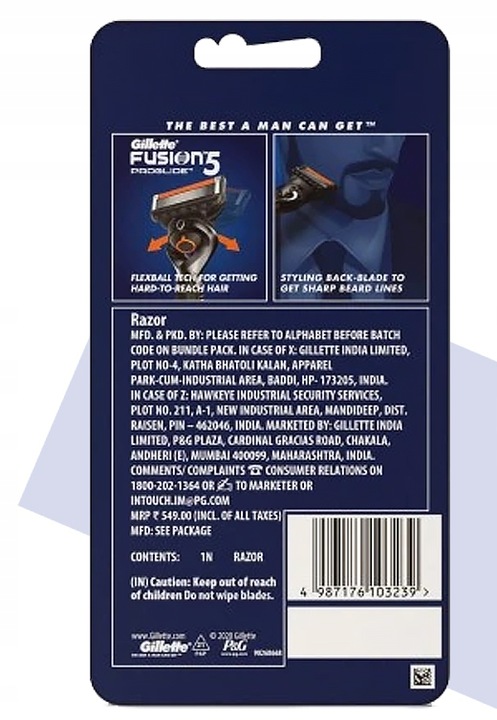 MASZYNKA DO GOLENIA GILLETTE FUSION 5 PROGLIDE FLEXBALL RĄCZKA + OSTRZE