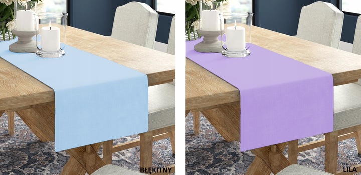 BIEŻNIK OBRUS GŁADKI MATOWY 40x220 KOLORY